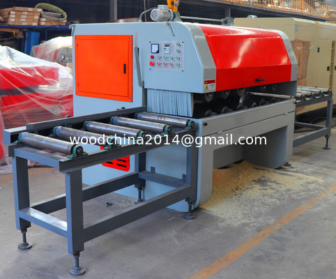 Double Shaft Multi Blade Rip Saw Circular Sawmill For Square Wood Cutting