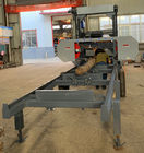 MJ1000D horizontal diesel log portable band sawmill for log with mobile trailer