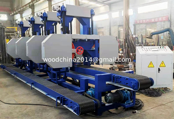 Horizontal Bandsaw Saw Mill Timber Cutting Resaw Band Multiple Heads Saw Machine